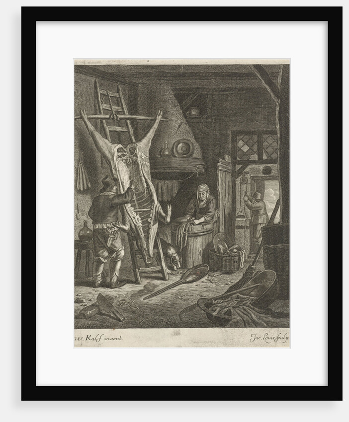 Peasant Interior with carcass by Jacob Louys