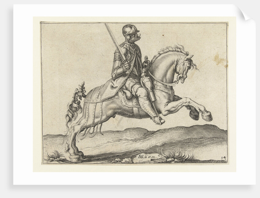 Rider with drawn sword by Jacob de Gheyn II