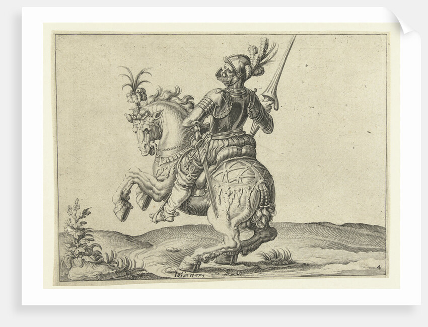 Spear rider with open visor by Jacob de Gheyn II