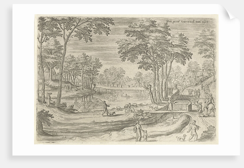 View of the canal of Ixelles, Elsene, Belgium by Claes Jansz. Visscher II