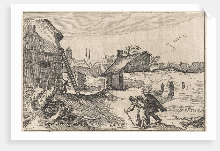 Farm in a city by Boëtius Adamsz. Bolswert