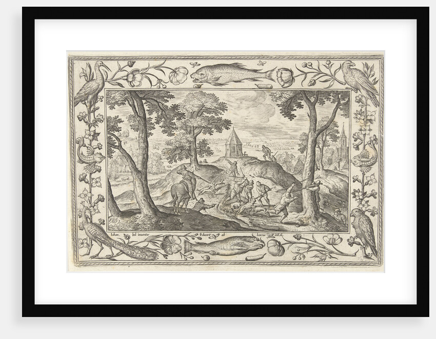 Wolf hunting by Eduwart van Hoeswinckel