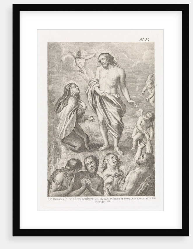 Christ and St. Teresa by Philippe Lambert Joseph Spruyt