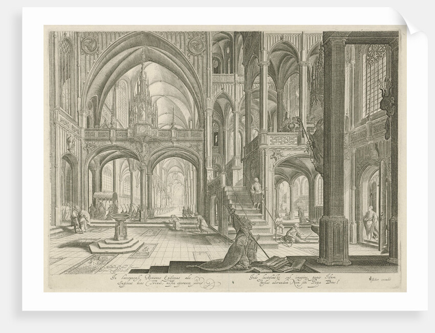 Interior of St. John Lateran in Rome by Claes Jansz. Visscher II