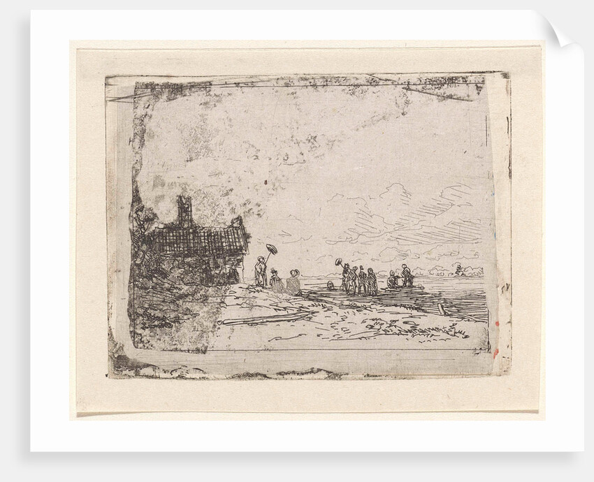 Ferry in Rhenen by Jan Weissenbruch