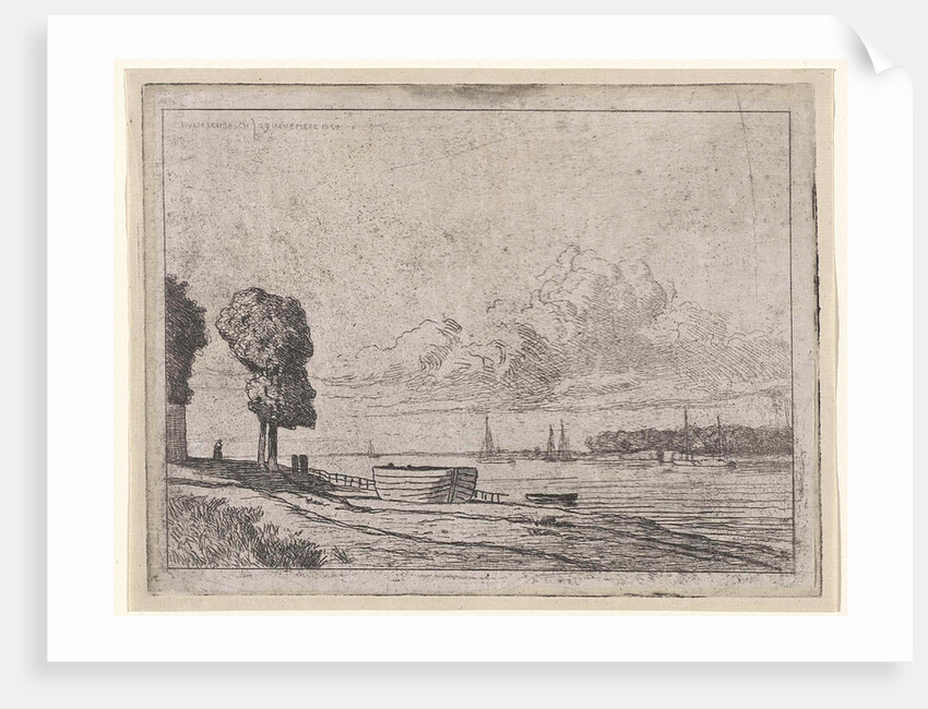 View of the river Lek at Vreeswijk by Jan Weissenbruch