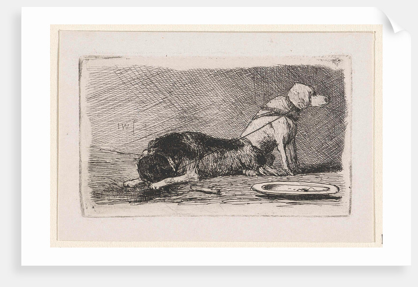 Two dogs by Jan Weissenbruch