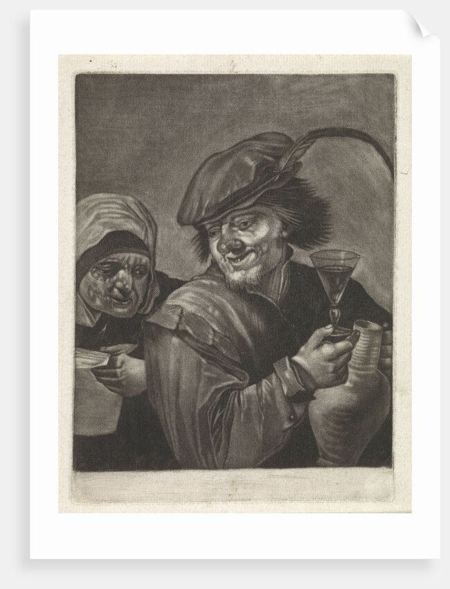 Man with jug and wine glass, variant A by Jan van der Bruggen