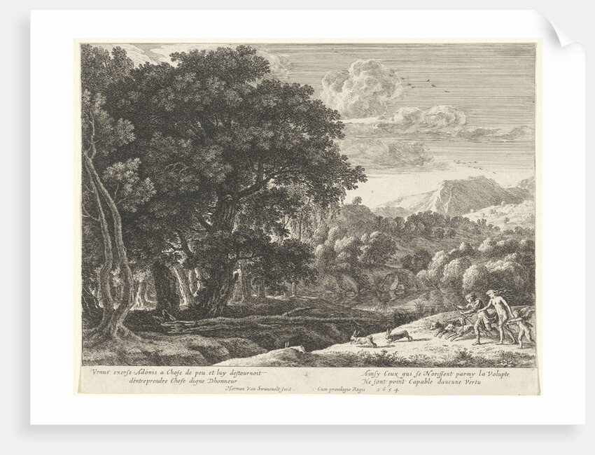 Venus and Adonis hunting by Lodewijk XIV