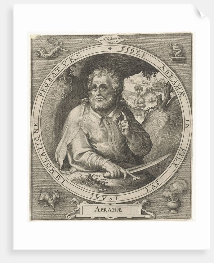 Abraham with knife in hand by Nicolaes de Bruyn