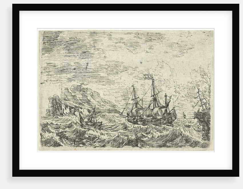 Ships on a stormy sea by Bonaventura Peeters I
