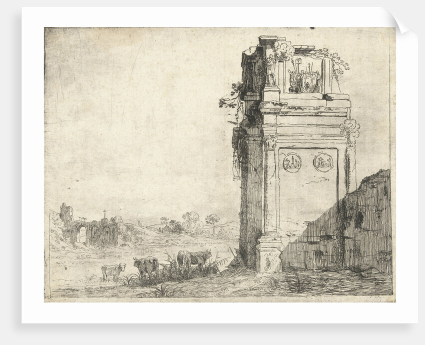 Ruin of Arch of Constantine in Rome by Cornelis van Poelenburch