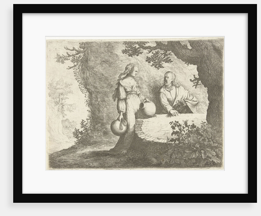 Christ in conversation with the Samaritan woman by Willem Basse