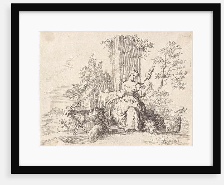 Spinning shepherdess by Paul van Somer II
