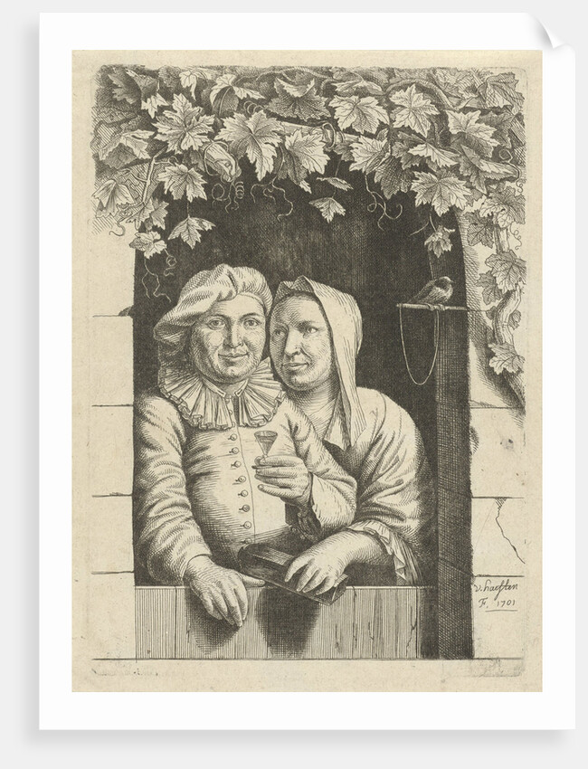 Couple in a doorway by Nicolaes van Haeften