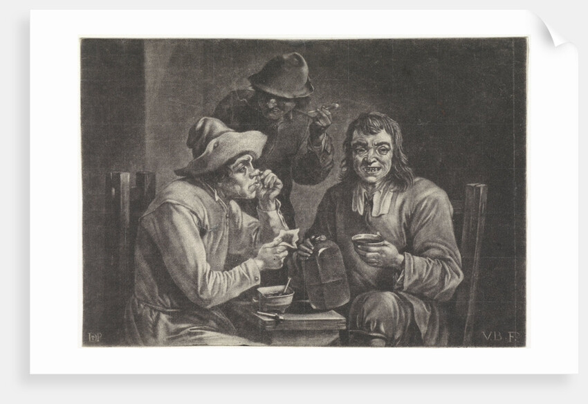 Drinking and smoking men by Jan van der Bruggen