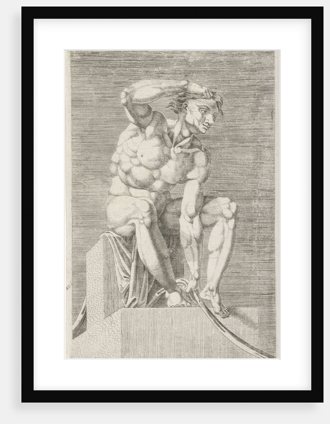 Figure from the Sistine Chapel, Rome Italy by Michelangelo