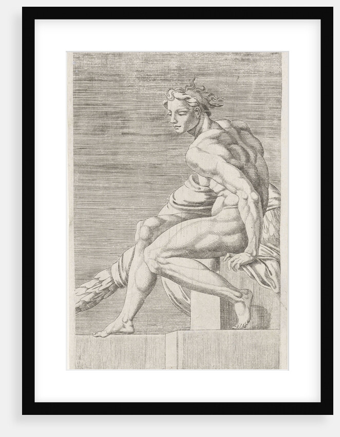 Figure from the Sistine Chapel, Rome Italy by Michelangelo