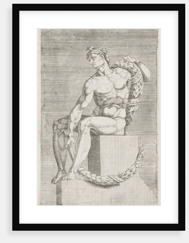 Figure from the Sistine Chapel, Rome Italy by Michelangelo