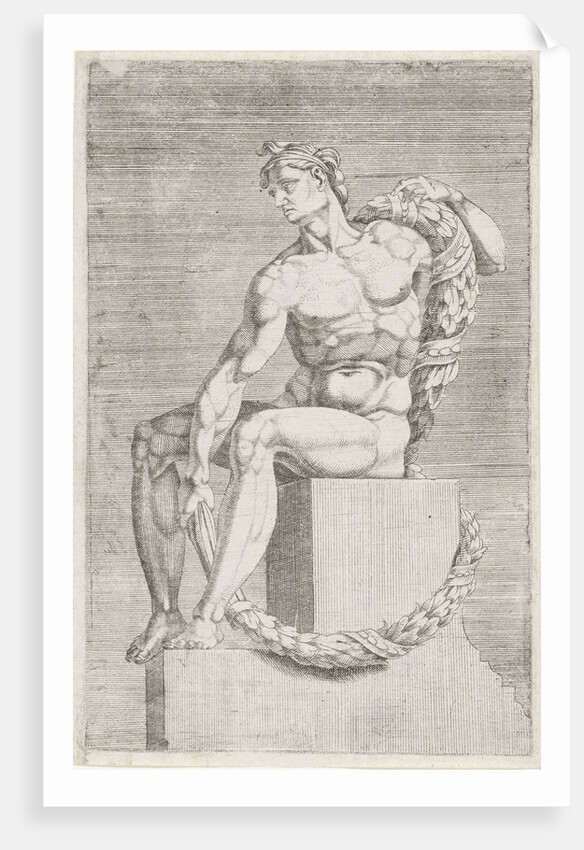 Figure from the Sistine Chapel, Rome Italy by Michelangelo