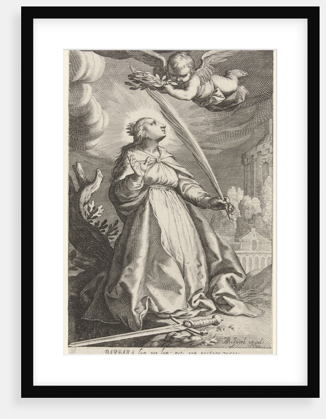 Saint Barbara with palm and sword by Abraham Bloemaert