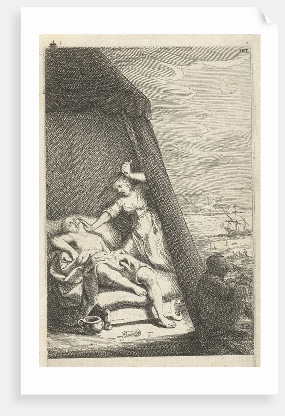 A woman kills a man in his sleep by Jacob Lescailje