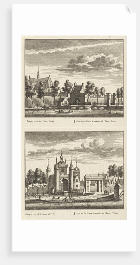 Alkmaar with city gates and the Great Church by Anonymous