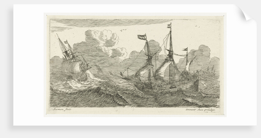 Sailing in rough seas by Pierre Drevet