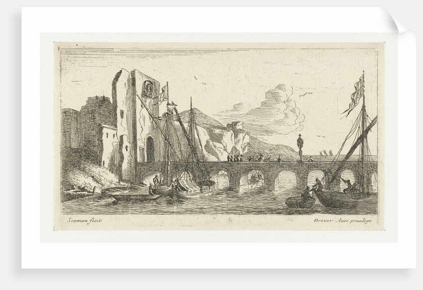 Bridge in ruins by Pierre Drevet