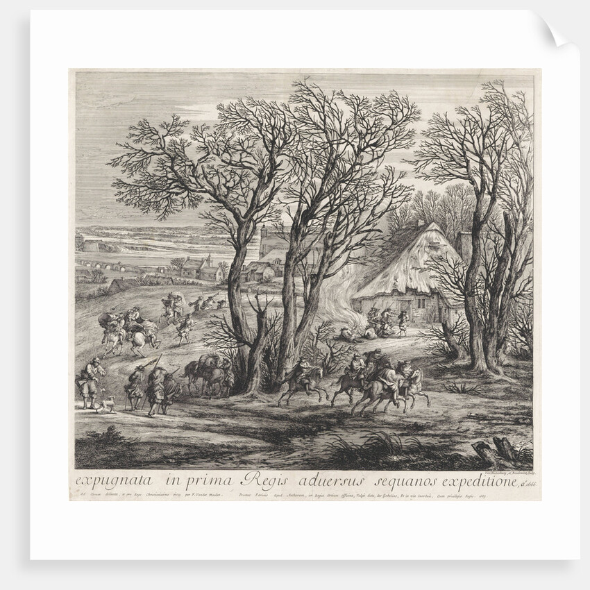 Dôle Jura France, City taken by French troops by Adam Frans van der Meule