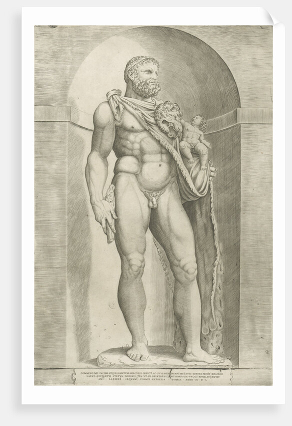 Statue of Emperor Commodus as Hercules by Antonio Lafreri