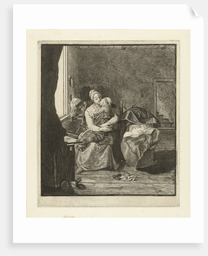 Mother with sleeping child by Louis Bernard Coclers