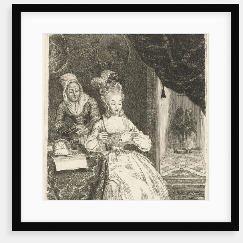 Young woman reading a letter by Louis Bernard Coclers