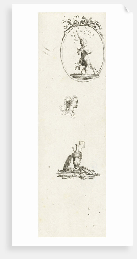 Journal with three vignettes by Willem Bilderdijk