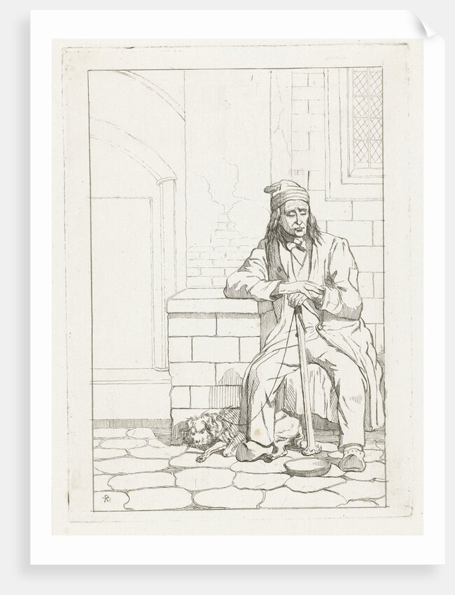 Beggar with dog by Karel Frederik Bombled
