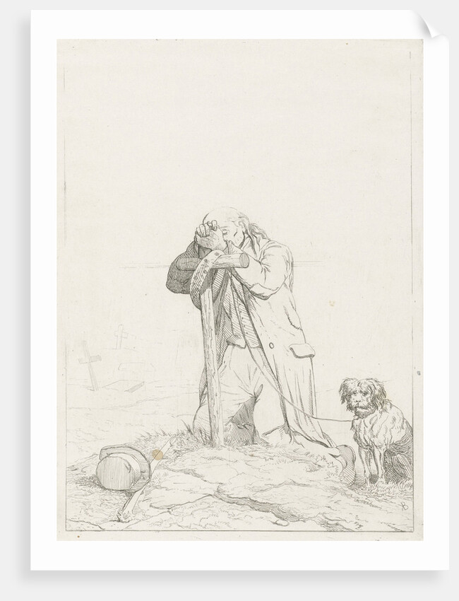 Beggar at a cemetery by Karel Frederik Bombled