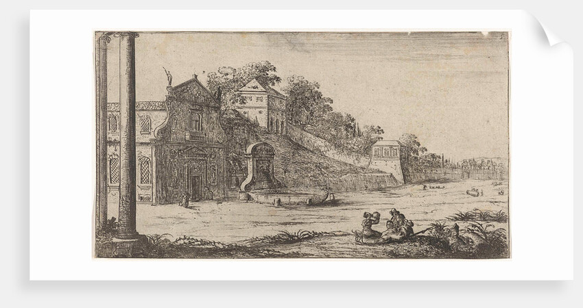 View of a church in Rome by Jan Baptist Weenix