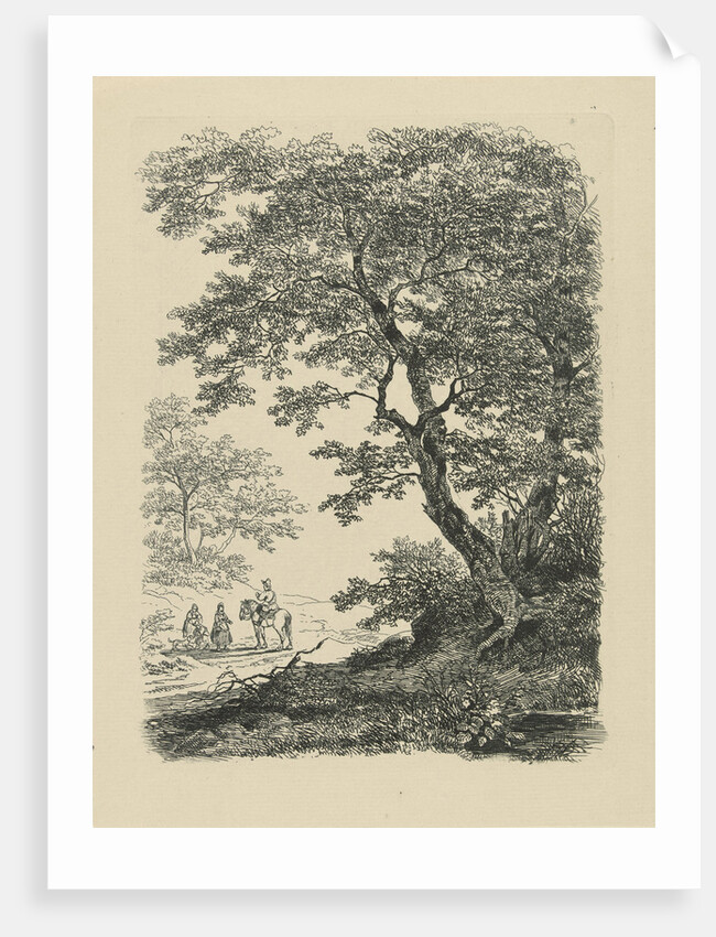 Travellers on a forest path by Remigius Adrianus Haanen