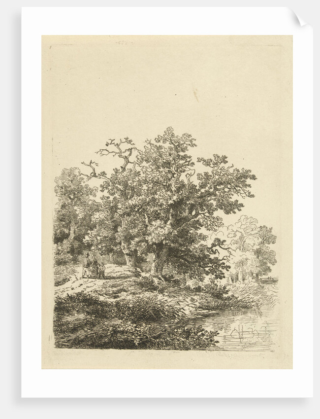 Characters on a forest path by Remigius Adrianus Haanen