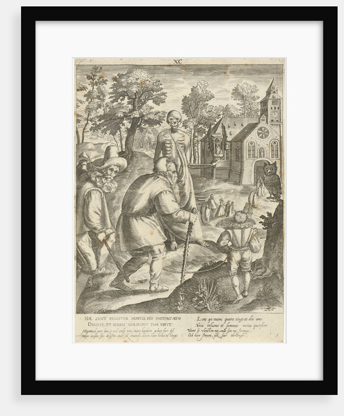 Ninth life phase of ninety years of man's life by Nicolaes de Bruyn