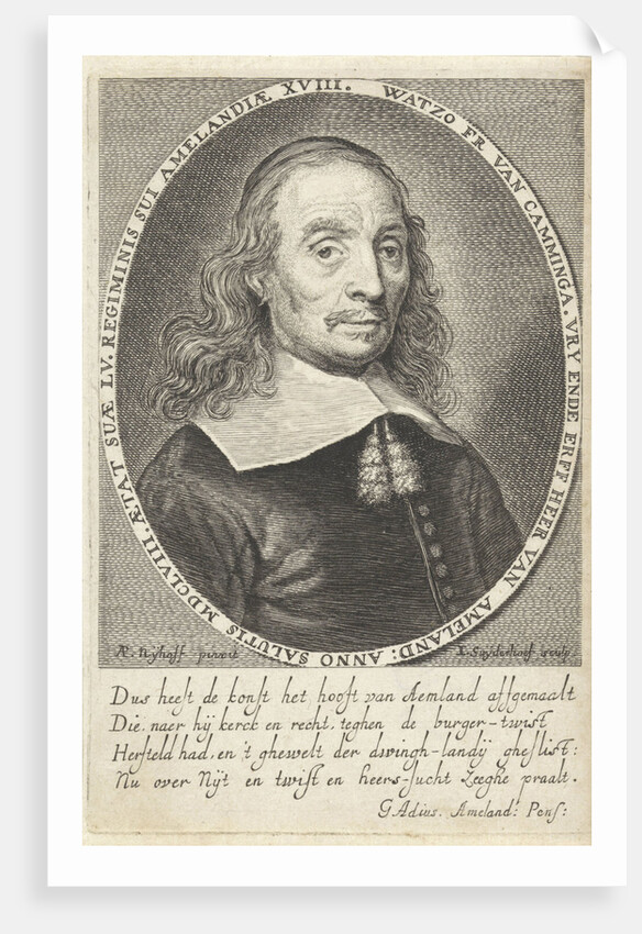 Portrait of Watzo Frans van Cammingha by Frans Hardomans