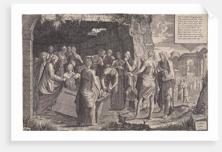 Raising of Lazarus by Lambertus Suavius
