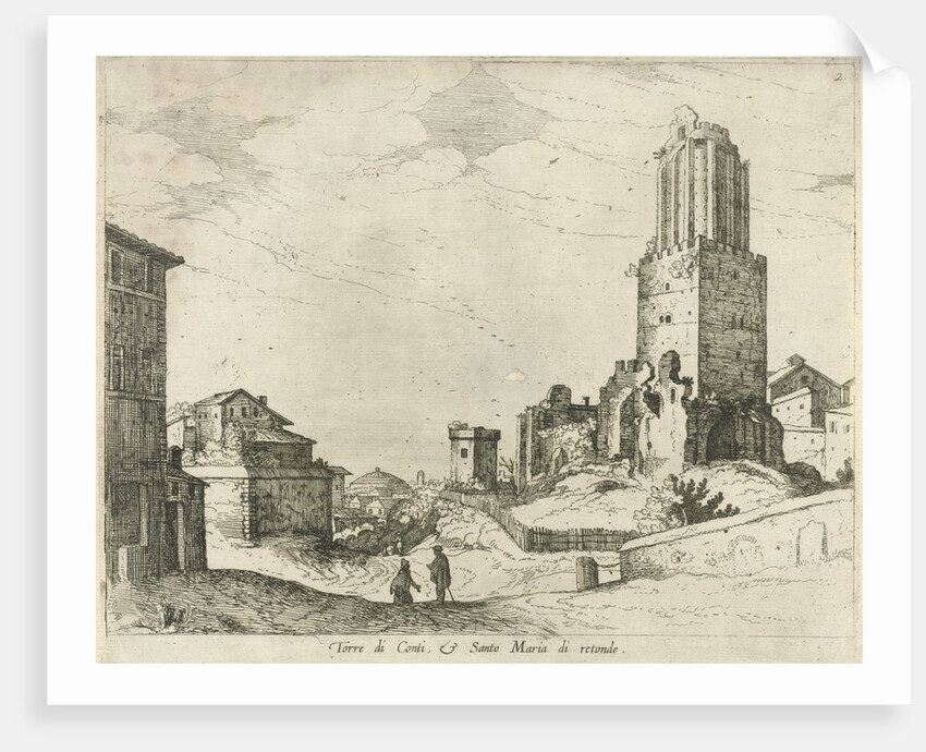 Torre delle Milizie and Pantheon by Willem van Nieulandt II