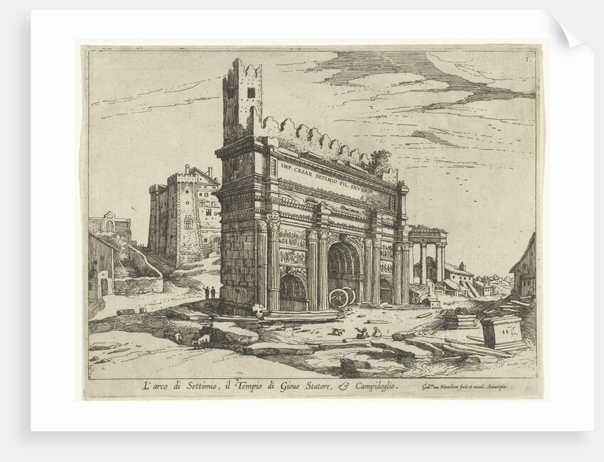 Arch of Septimius Severus and the Capitol by William of Nieulandt II