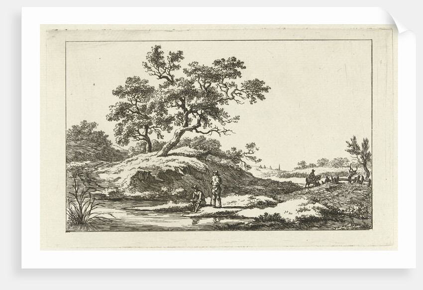 Travelers near water by Carel Lodewijk Hansen