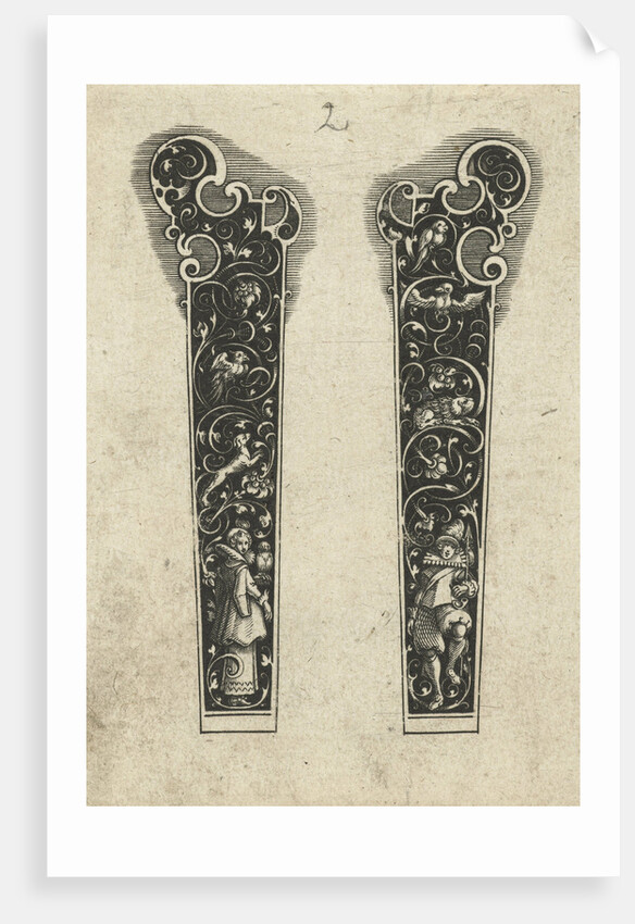 Two knife handles by Michiel le Blon