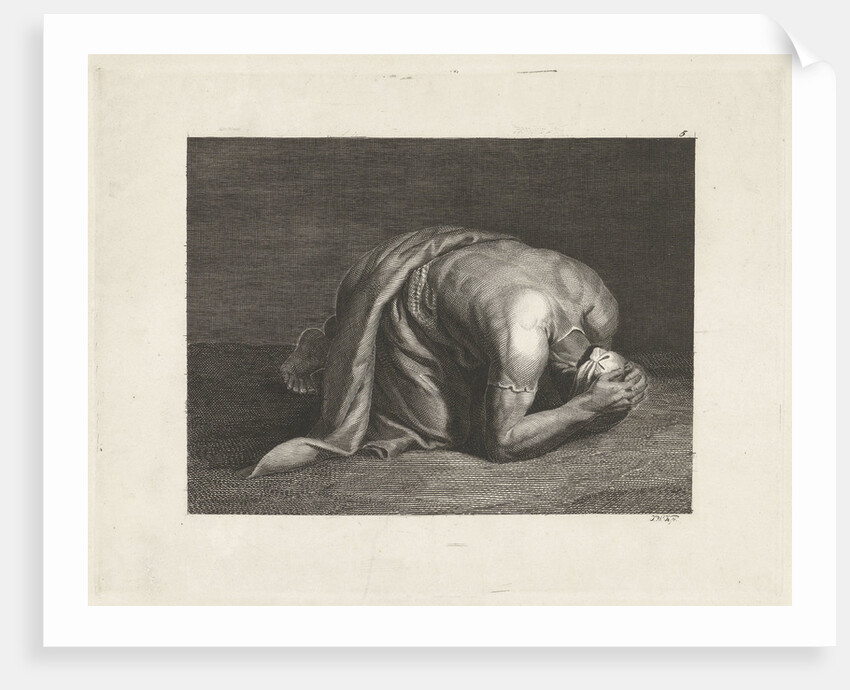 Study of a stooped man by Edelinck