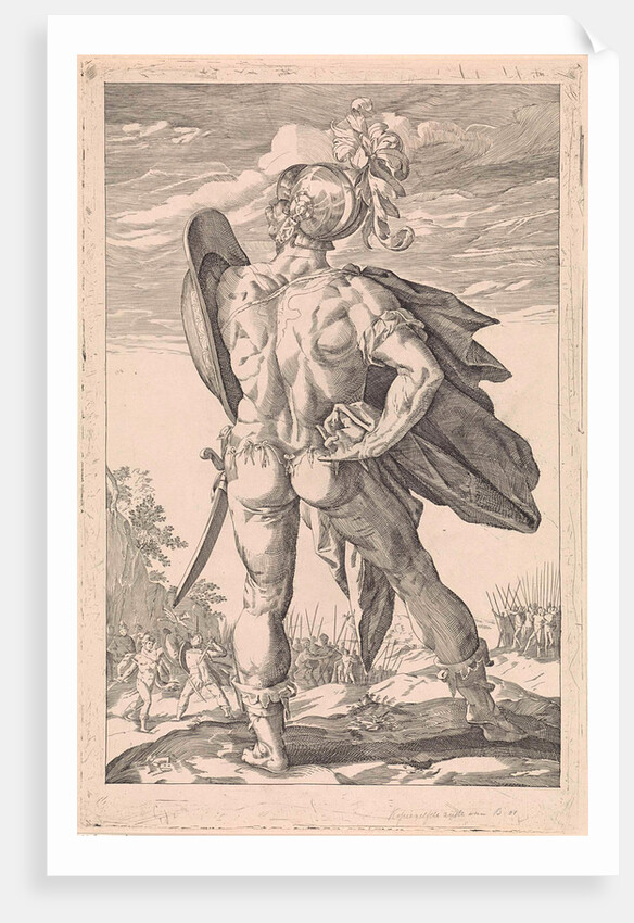 Marcus Valerius Corvus, Keijzer by Hendrick Goltzius