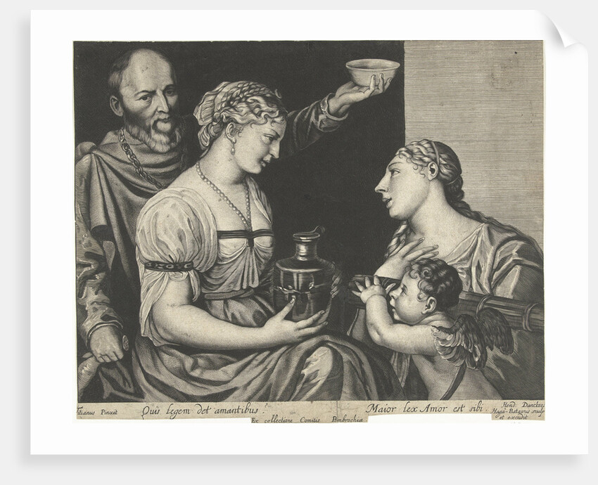 Two lovers with Cupid and Venus by Titiaan