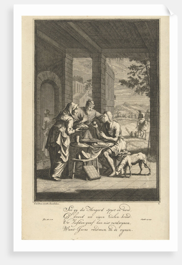 Feeding the hungry by Gerrit de Broen Sr.